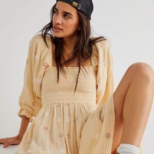 Free People Dahlia Embroidered Maxi Dress